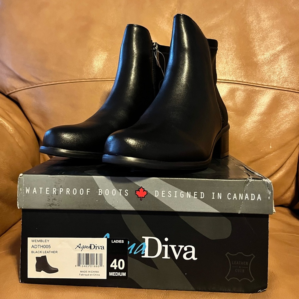 Aqua Diva Water Resistant Leather Boots